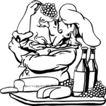 Chef with Wine & Cheese 1