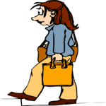 Walking with Bags 2 Clip Art
