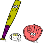 Baseball Equipment 1 Clip Art