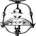 Antique Style Lamp - Hanging 3 Clip Art
