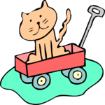 Cat in Wagon
