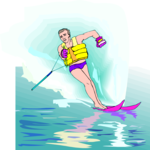 Water Skiing 17 Clip Art