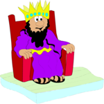 King on Throne Clip Art
