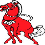 Horse - Red Clip Art