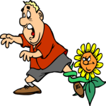 Flower Clinging to Man