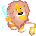 Lion Combing Mane