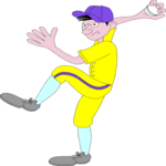 Baseball - Pitcher 01 Clip Art