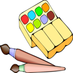 Watercolor & Brushes Clip Art