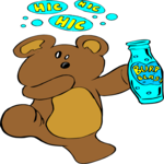 Teddy Bear Drinking Soda