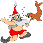 Santa Scuba Diving 2