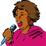 Woman Singing (2) Clip Art