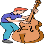 Bass Player 04 Clip Art