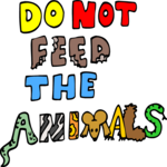 Do Not Feed the Animals Clip Art