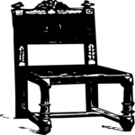 Antique Style Chair 3 Clip Art