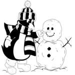 Penguin with Snowman