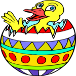 Duck in Easter Egg 1 Clip Art