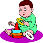 Baby with Stacking Toy