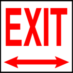 Exit (Both Ways) Clip Art