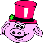 Pig Wearing Hat 1 Clip Art