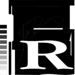 Typographic R Clip Art