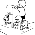 Mailing a Letter Clip Art