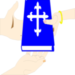 Bible & Hands Clip Art