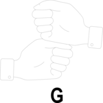 Sign Language G Clip Art