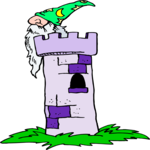 Wizard in Tower Clip Art
