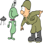Soldier & Alien 1 Clip Art