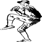 Baseball - Pitcher 5 Clip Art
