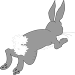 Rabbit Hopping Clip Art