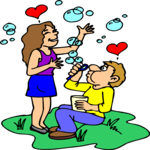 Couple Making Bubbles