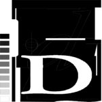 Typographic D Clip Art