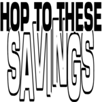 Hop to These Savings Clip Art