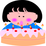 Blowing Out Candles 03 Clip Art