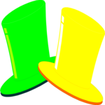 Top Hats - Colored Clip Art