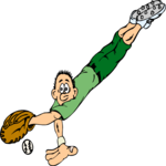 Baseball - Player 43 Clip Art