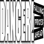 Danger! Falling Prices 1 Clip Art