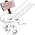 Skiing - Caution Sign 3