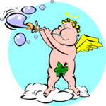 Cherub with Bubbles