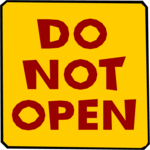 Do Not Open Clip Art