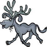 Moose - Antlers Tied On Clip Art