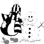 Snowman & Penguin Clip Art