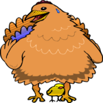 Hen with Chick 1 Clip Art