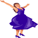 Woman Dancing 2 Clip Art