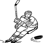 Ice Hockey - Player 27 Clip Art