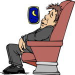 Airline Passenger - Asleep Clip Art