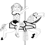 Girl on Carousel