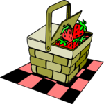 Strawberries in Basket 2 Clip Art
