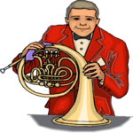 French Horn Player 4 Clip Art